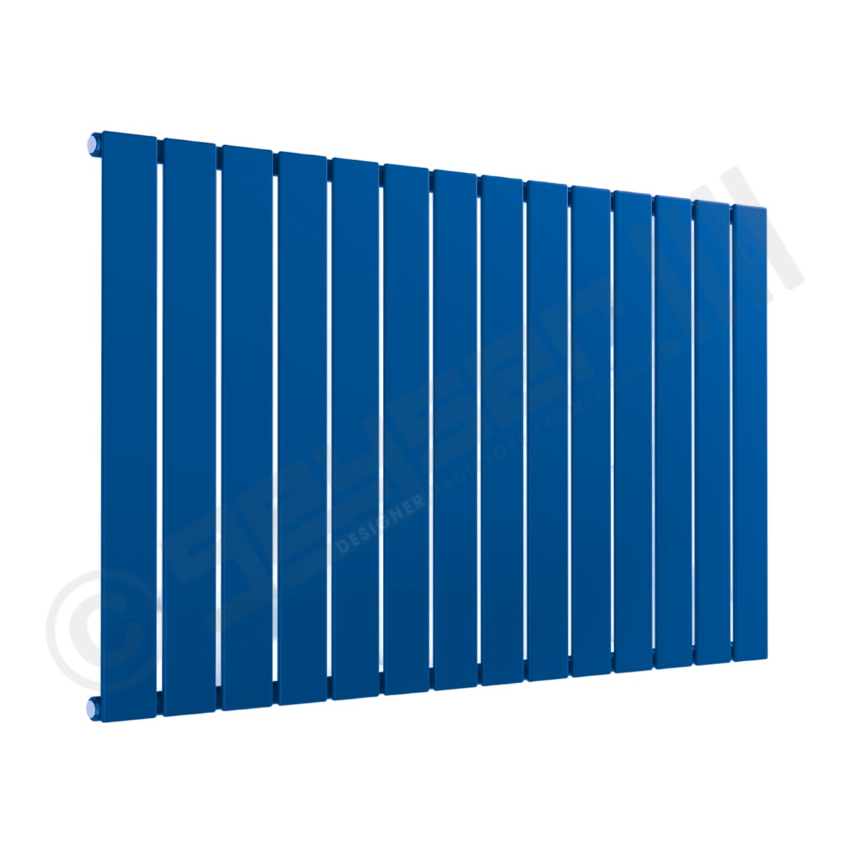 Cardiff Special Flat Horizontal Single Panel Designer Radiator 600mm x 1032mm in Middle Sky Blue RAL 5015