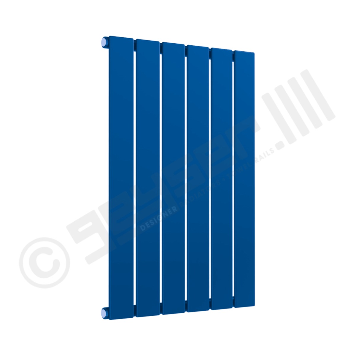 Cardiff Special Flat Horizontal Single Panel Designer Radiator 600mm x 440mm in Middle Sky Blue RAL 5015