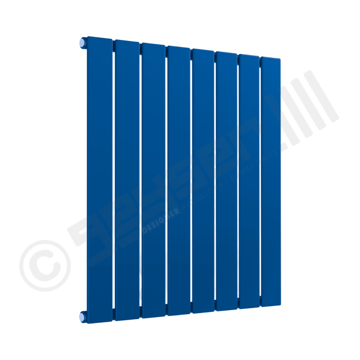 Cardiff Special Flat Horizontal Single Panel Designer Radiator 600mm x 588mm in Middle Sky Blue RAL 5015