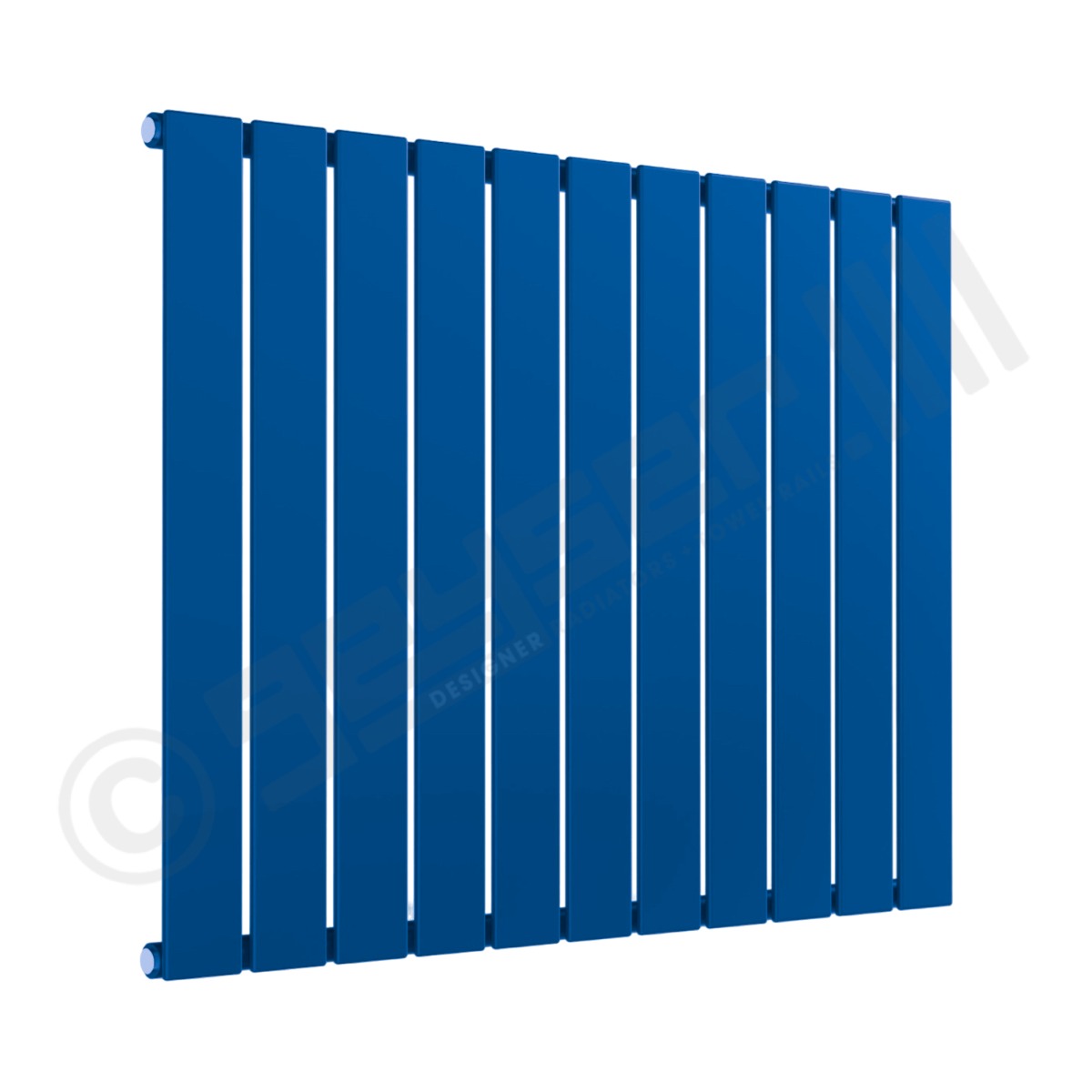 Cardiff Special Flat Horizontal Single Panel Designer Radiator 600mm x 810mm in Middle Sky Blue RAL 5015
