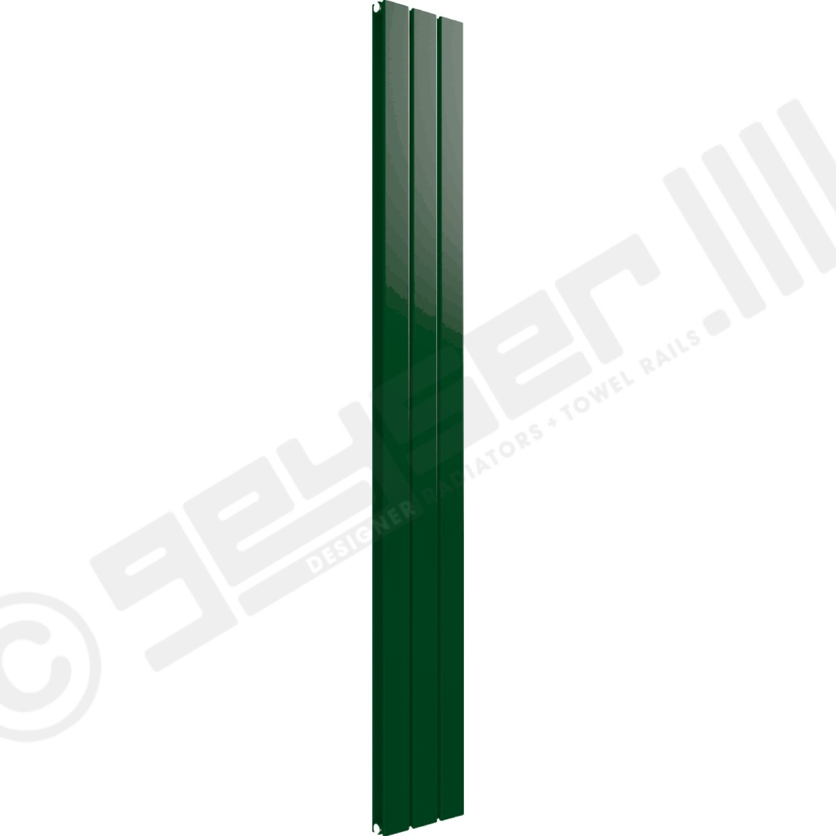 Cardiff Special Vertical Double Panel Radiator 1800mm x 218mm in Mint Green RAL 6029