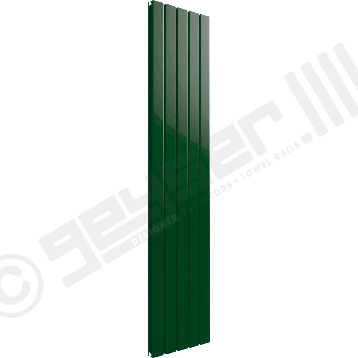 Cardiff Special Vertical Double Panel Radiator 1800mm x 366mm in Mint Green RAL 6029