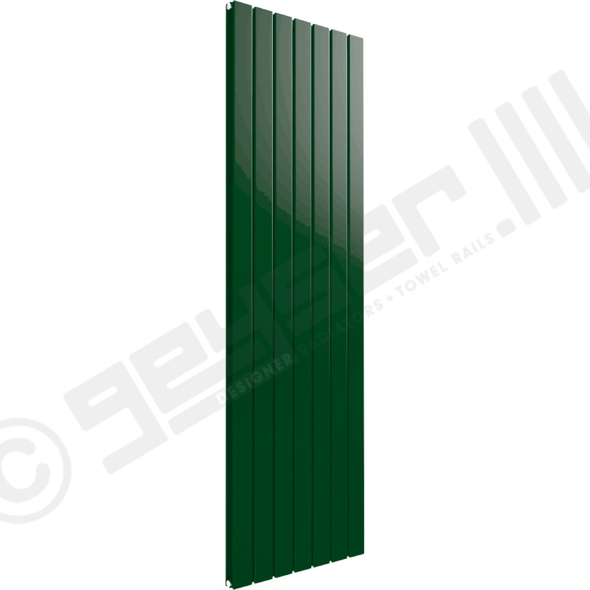 Cardiff Special Vertical Double Panel Radiator 1600mm x 514mm in Mint Green RAL 6029
