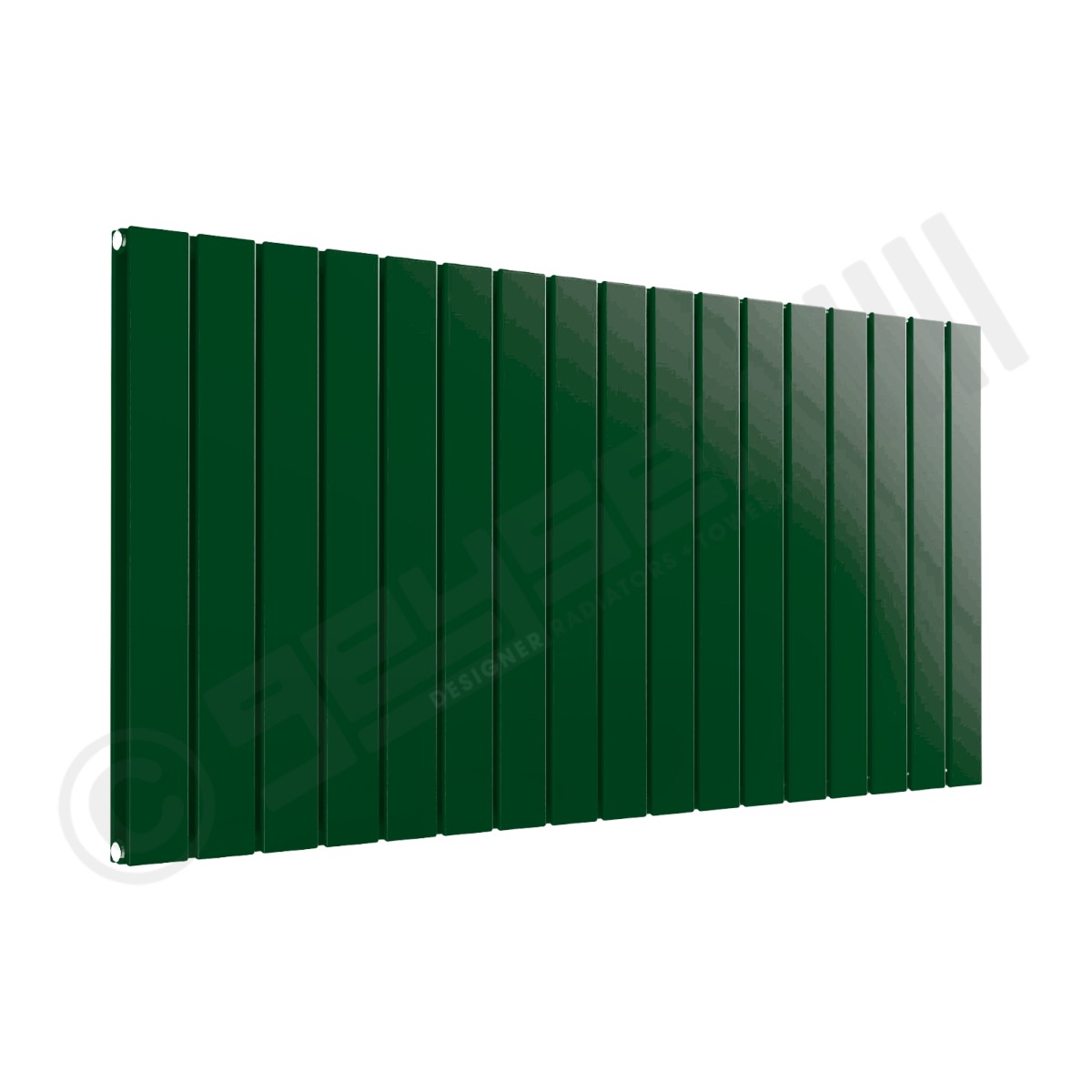 Cardiff Special Flat Horizontal Double Panel Designer Radiator 600mm x 1254mm in Mint Green RAL 6029