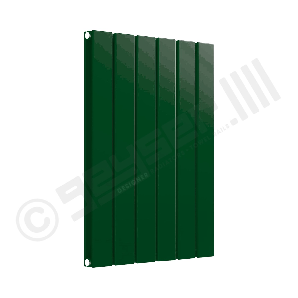 Cardiff Special Flat Horizontal Double Panel Designer Radiator 600mm x 440mm in Mint Green RAL 6029