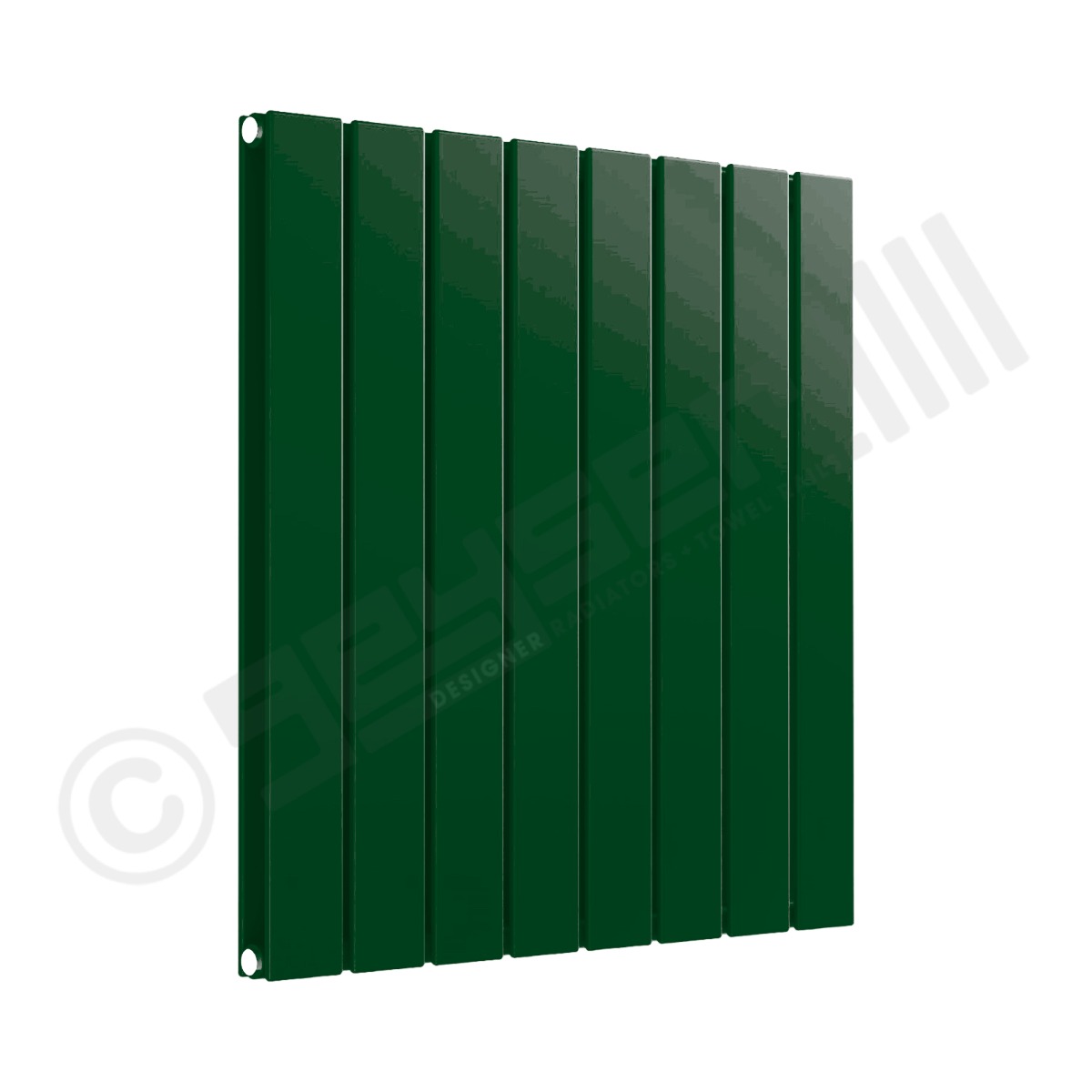 Cardiff Special Flat Horizontal Double Panel Designer Radiator 600mm x 588mm in Mint Green RAL 6029