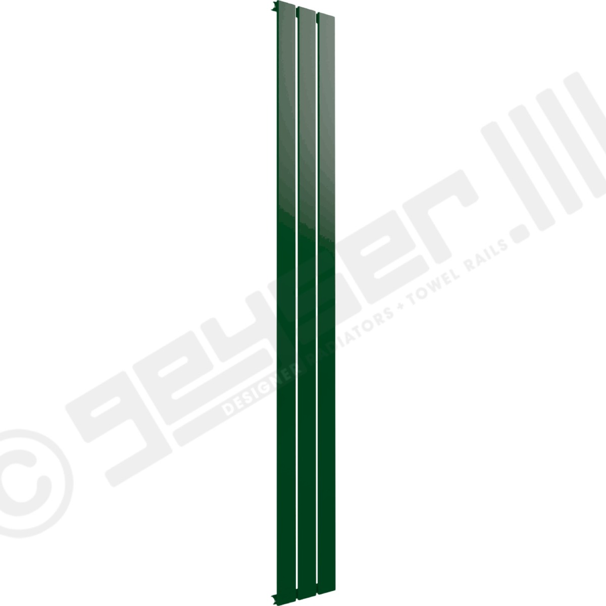 Cardiff Special Flat Vertical Single Panel Designer Radiator 1800mm x 218mm in Mint Green RAL 6029
