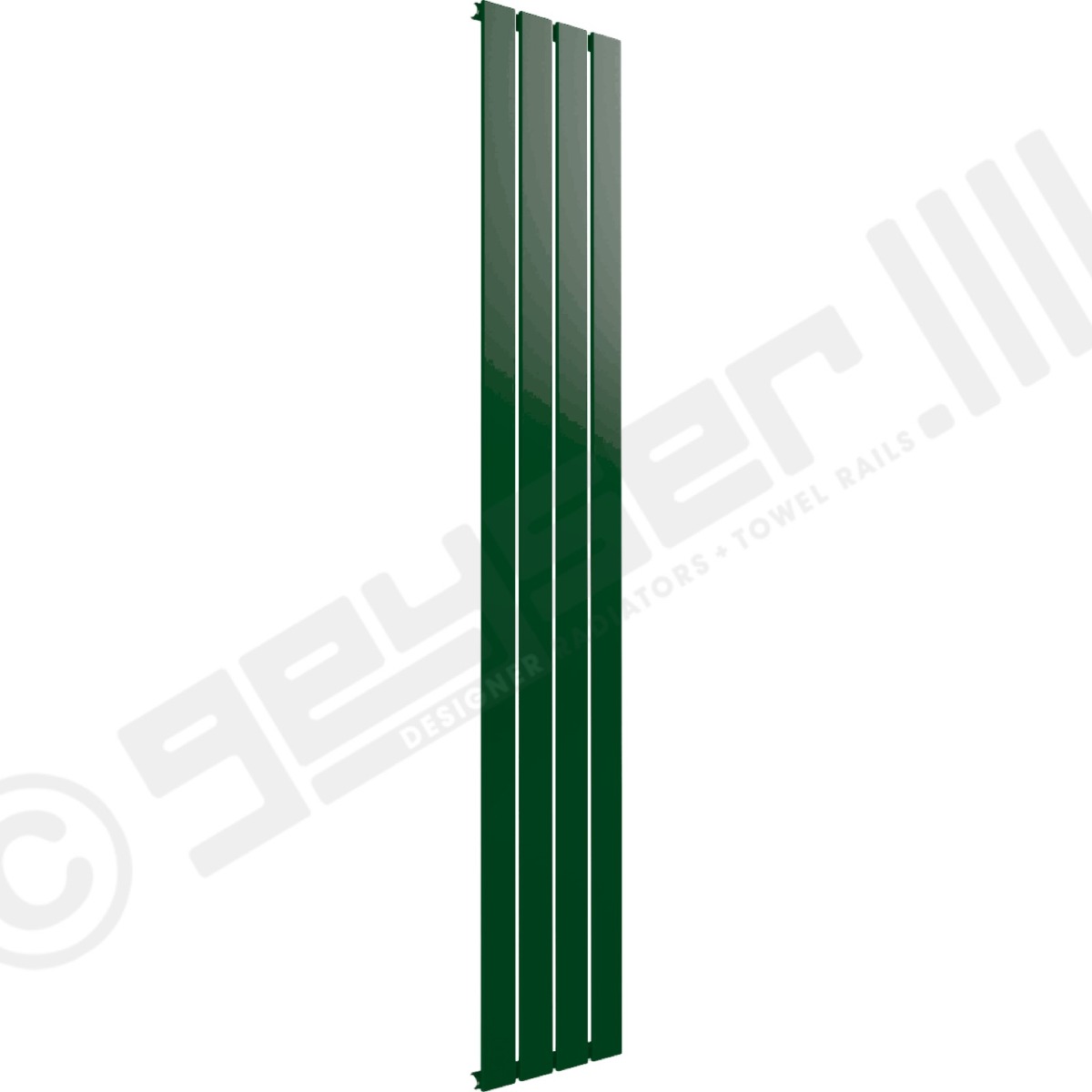 Cardiff Special Flat Vertical Single Panel Designer Radiator 1800mm x 292mm in Mint Green RAL 6029