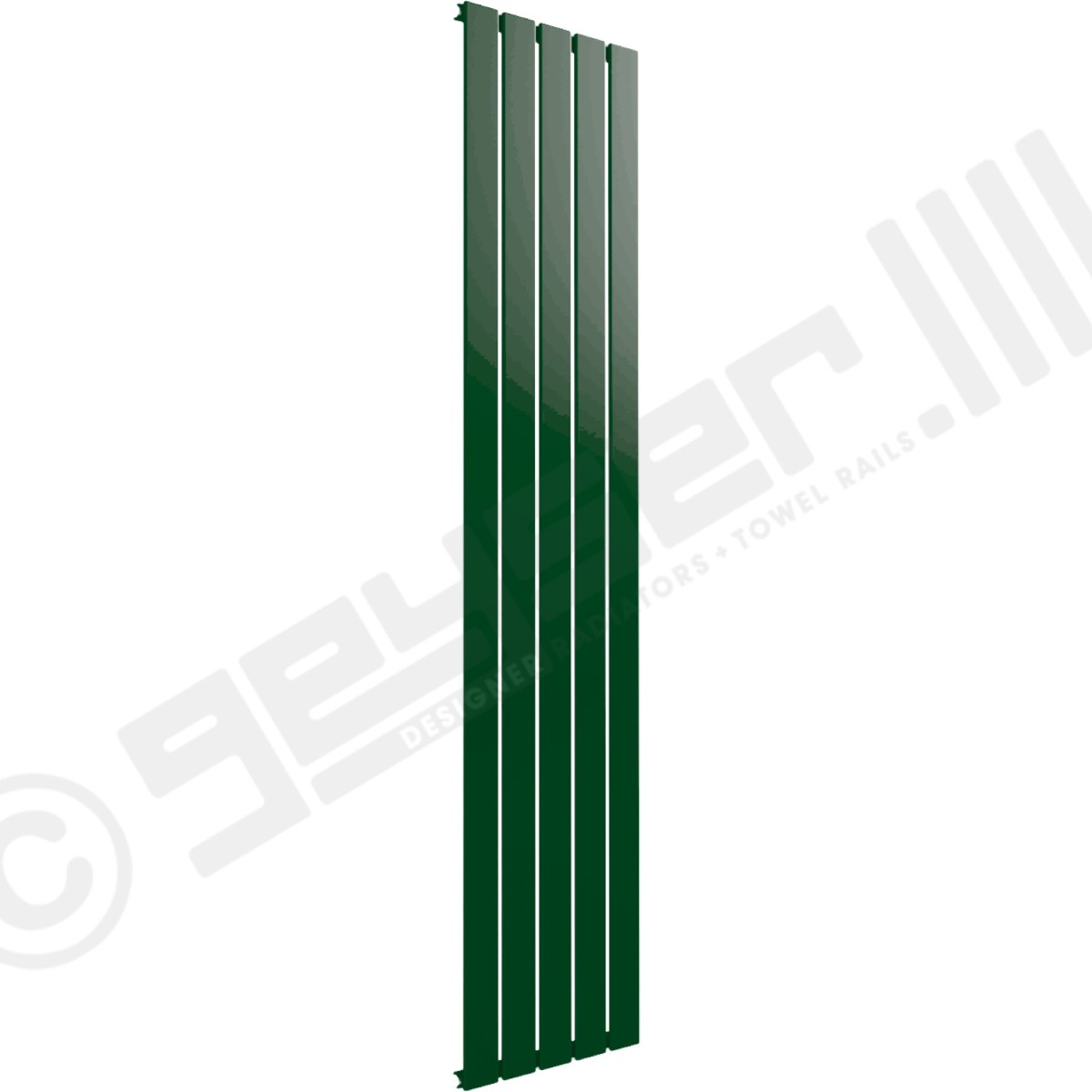 Cardiff Special Vertical Single Panel Radiator 1600mm x 366mm in Mint Green RAL 6029