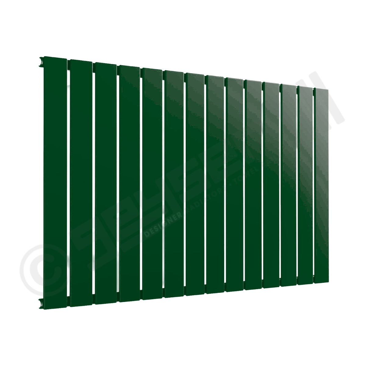 Cardiff Special Flat Horizontal Single Panel Designer Radiator 600mm x 1032mm in Mint Green RAL 6029
