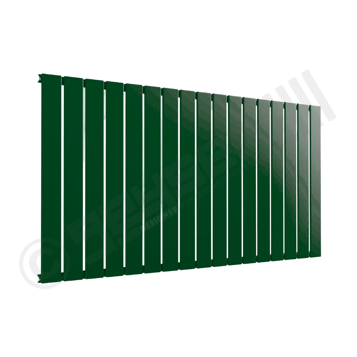 Cardiff Special Horizontal Single Panel Radiator 600mm x 1254mm in Mint Green RAL 6029