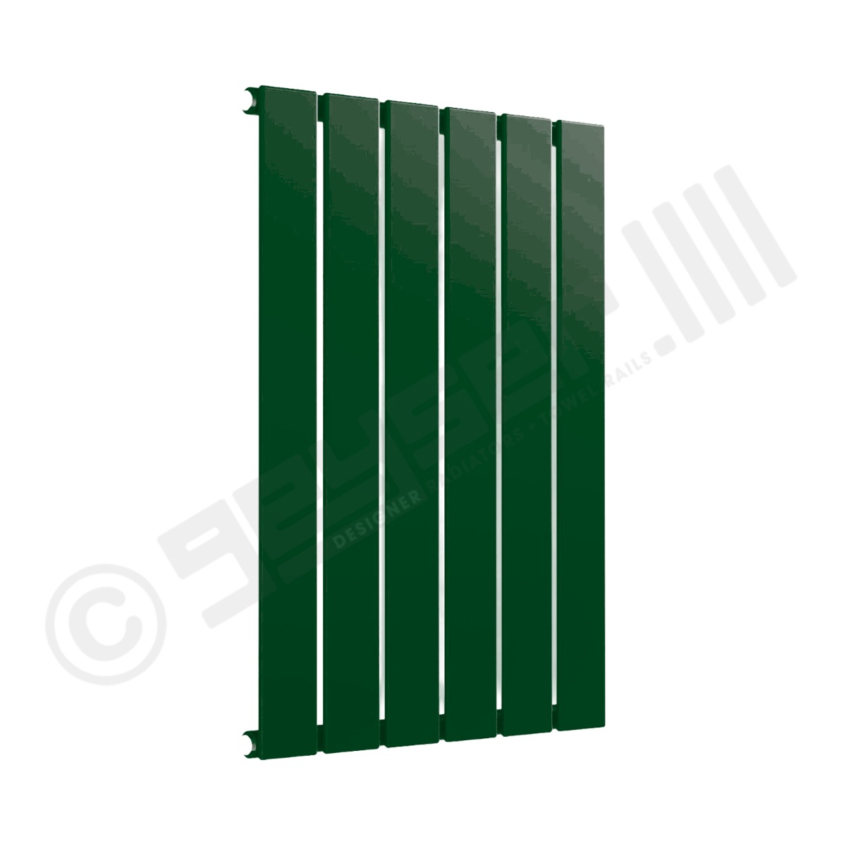 Cardiff Special Flat Horizontal Single Panel Designer Radiator 600mm x 440mm in Mint Green RAL 6029