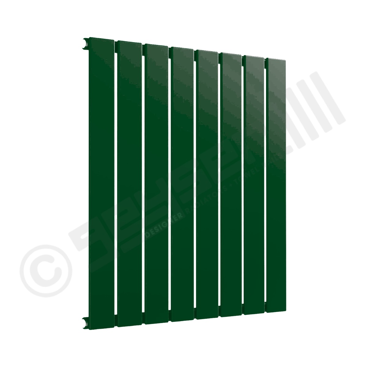 Cardiff Special Flat Horizontal Single Panel Designer Radiator 600mm x 588mm in Mint Green RAL 6029