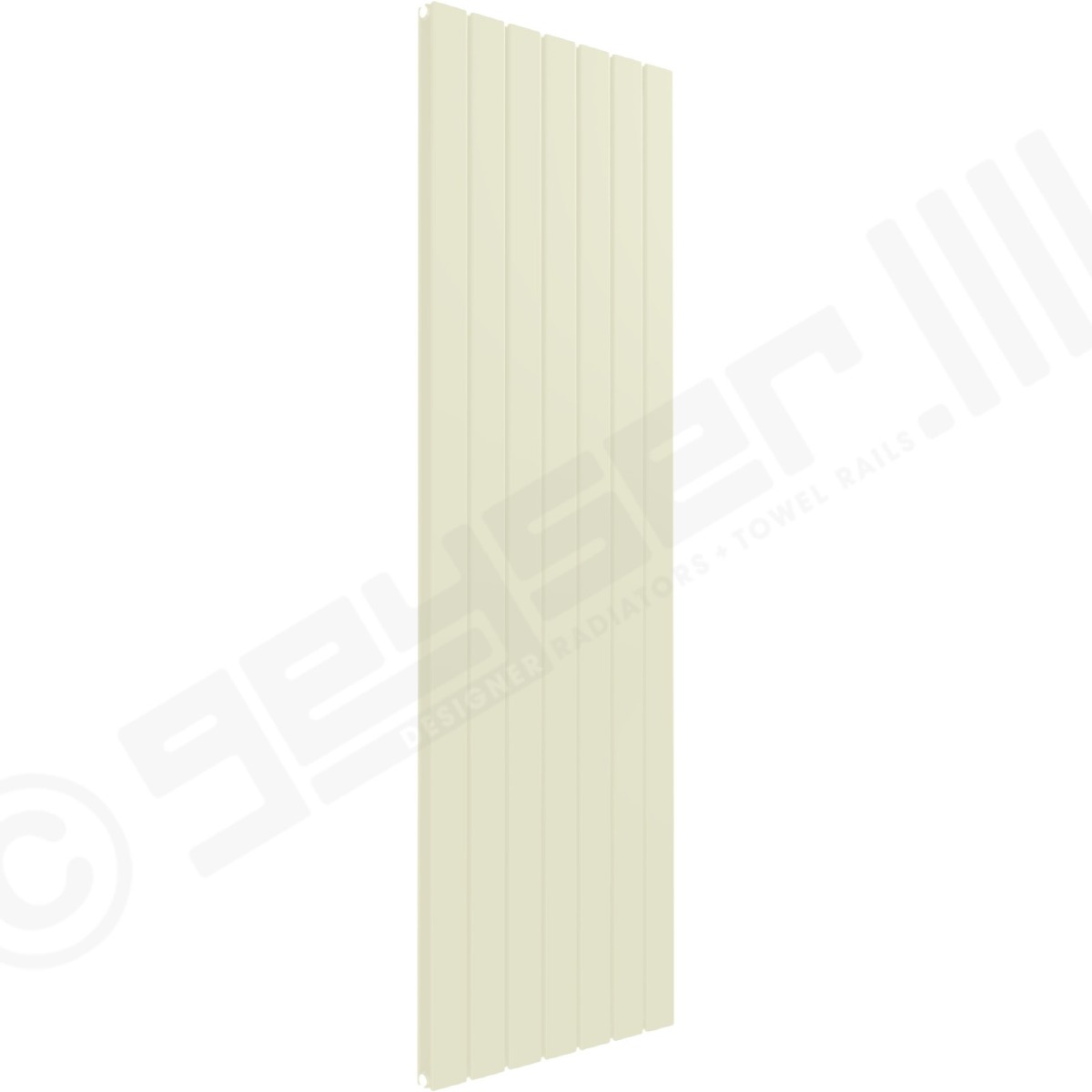 Cardiff Special Vertical Double Panel Radiator 1600mm x 514mm in Oyster White RAL 1013