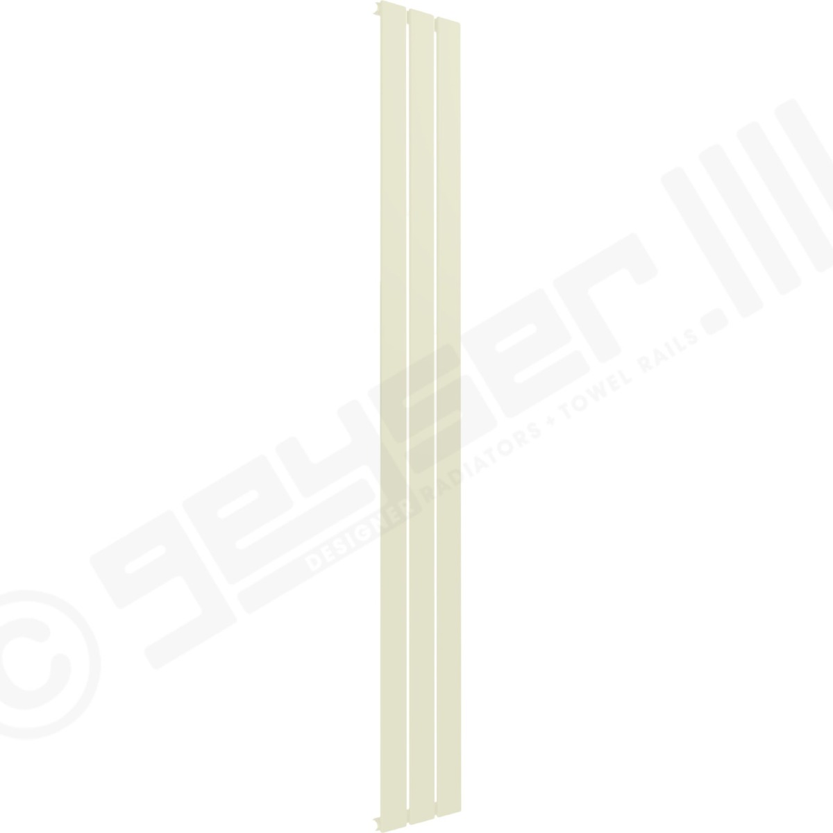 Cardiff Special Vertical Single Panel Radiator 1600mm x 218mm in Oyster White RAL 1013