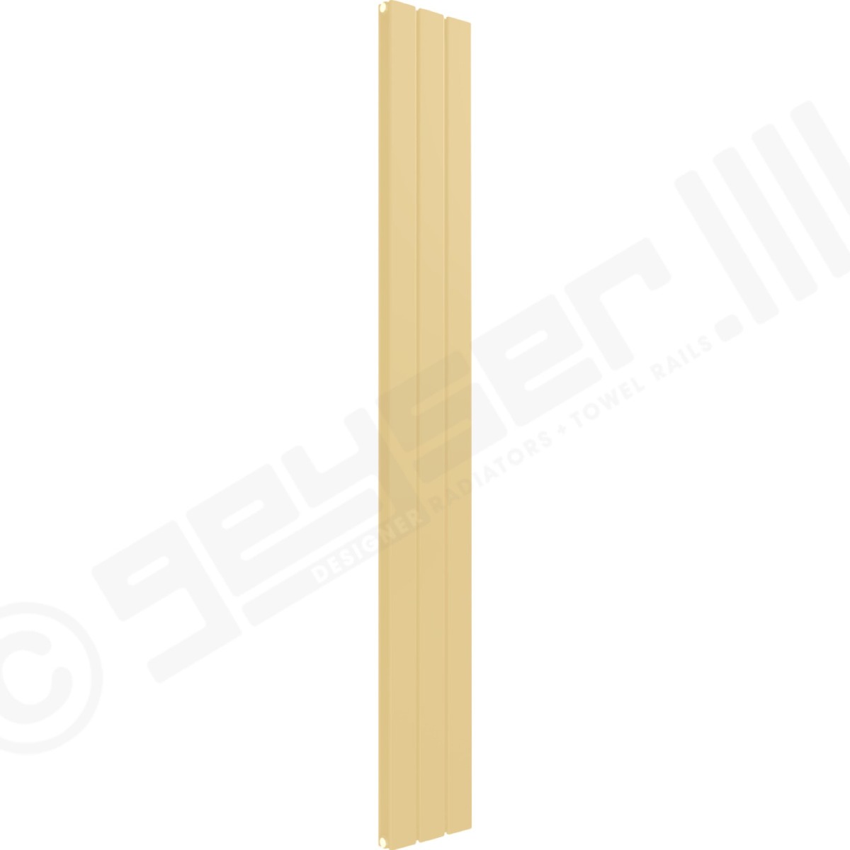 Cardiff Special Vertical Double Panel Radiator 1800mm x 218mm in Pale Beige RAL 1001