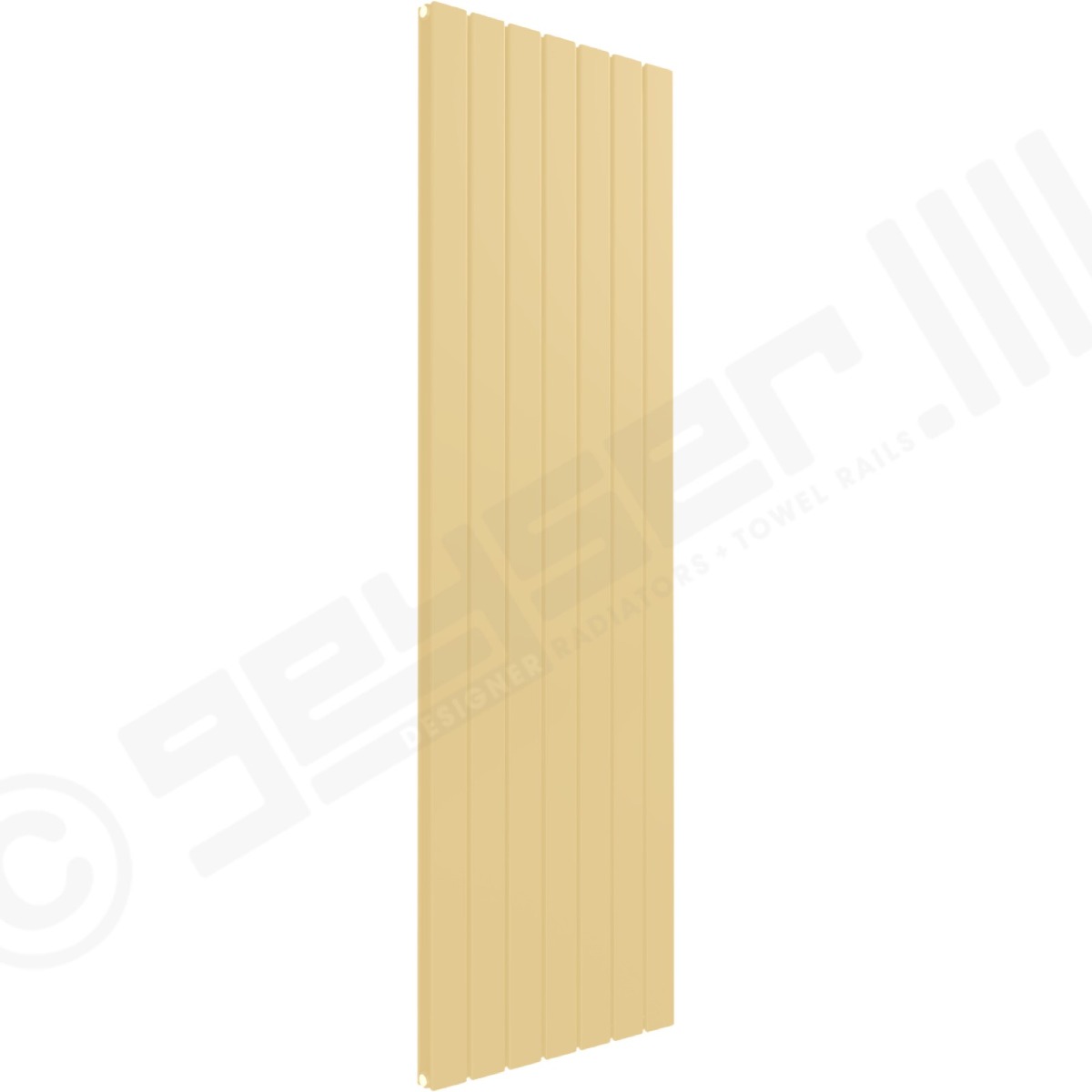 Cardiff Special Vertical Double Panel Radiator 1800mm x 514mm in Pale Beige RAL 1001