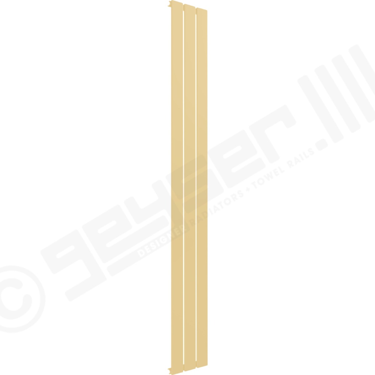 Cardiff Special Vertical Single Panel Radiator 1600mm x 218mm in Pale Beige RAL 1001
