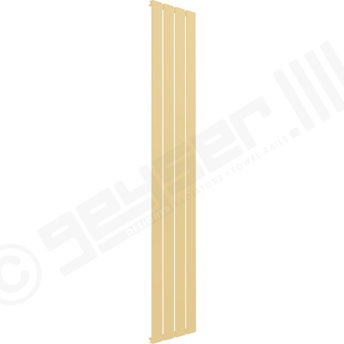 Cardiff Special Vertical Single Panel Radiator 1600mm x 292mm in Pale Beige RAL 1001