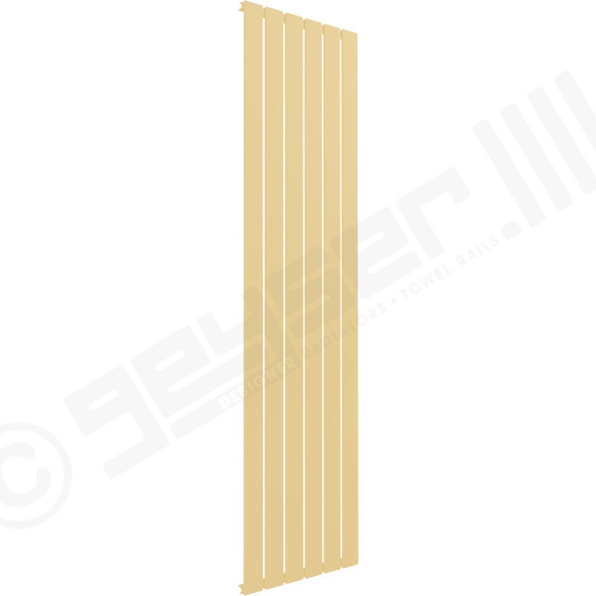 Cardiff Special Vertical Single Panel Radiator 1600mm x 440mm in Pale Beige RAL 1001