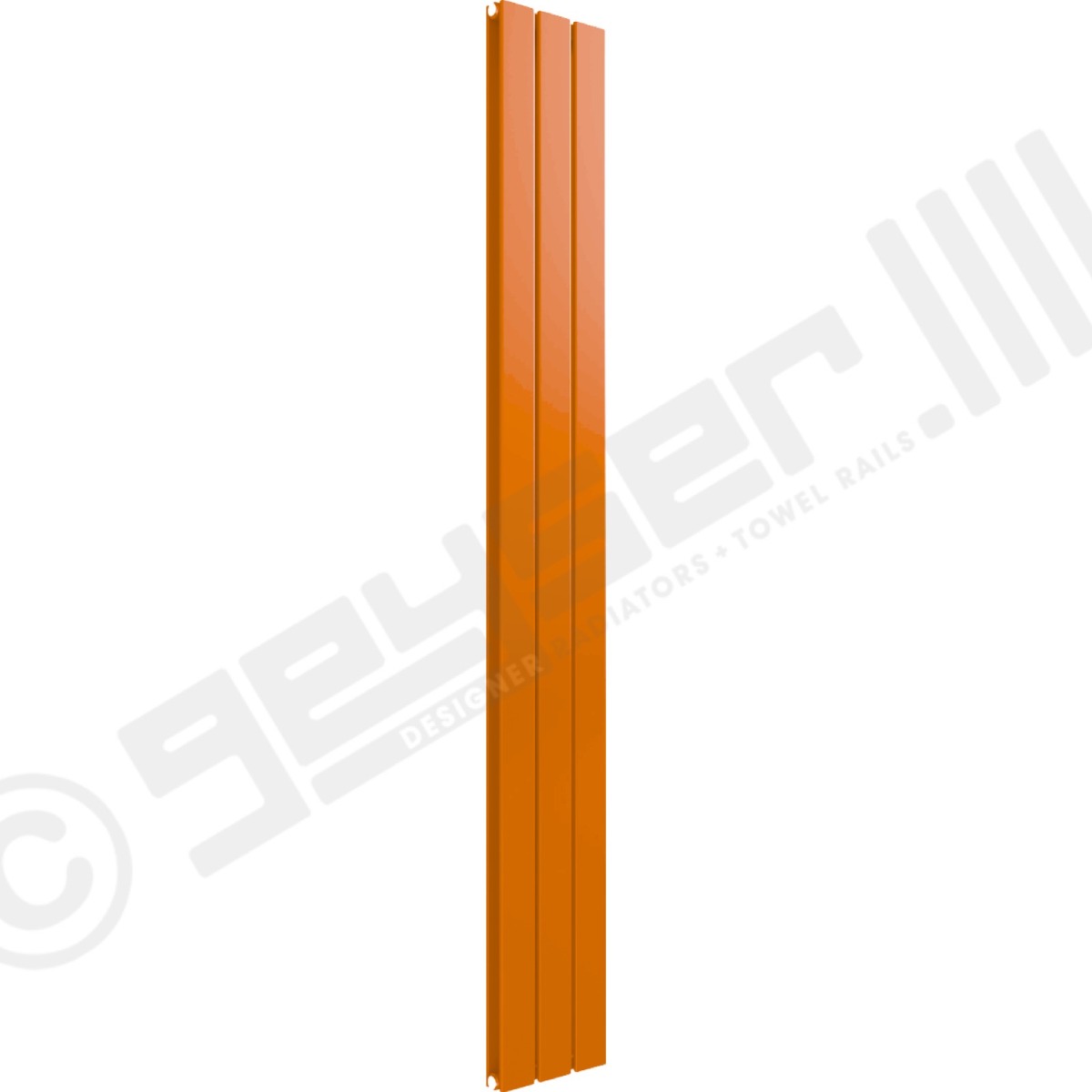 Cardiff Special Vertical Double Panel Radiator 1800mm x 218mm in Pastel Orange RAL 2003