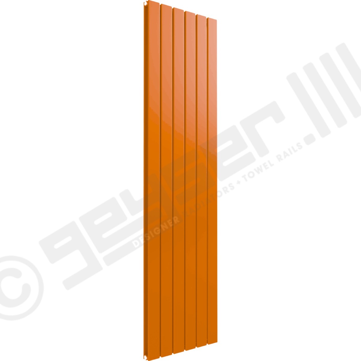Cardiff Special Vertical Double Panel Radiator 1800mm x 440mm in Pastel Orange RAL 2003