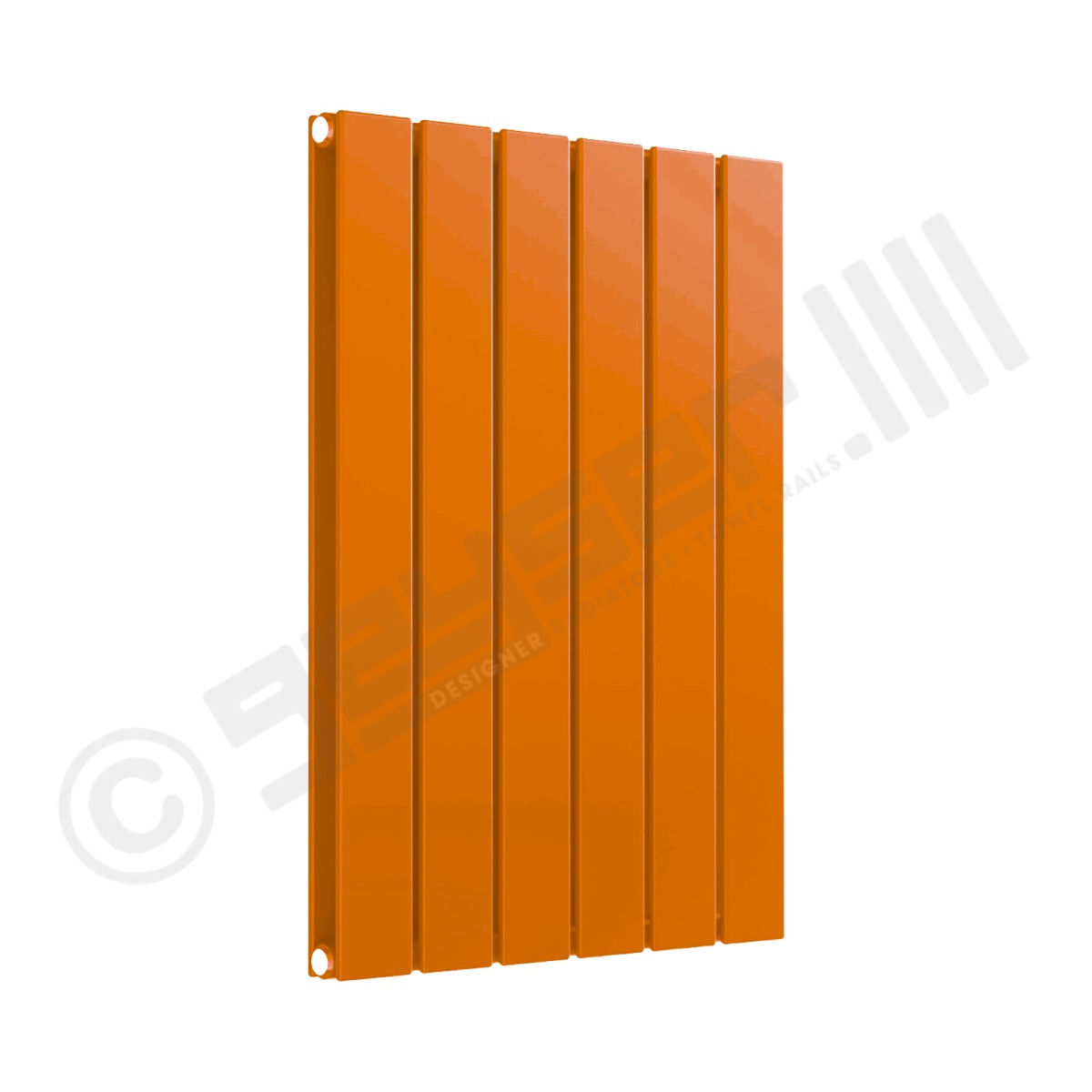 Cardiff Special Horizontal Double Panel Radiator 600mm x 440mm in Pastel Orange RAL 2003