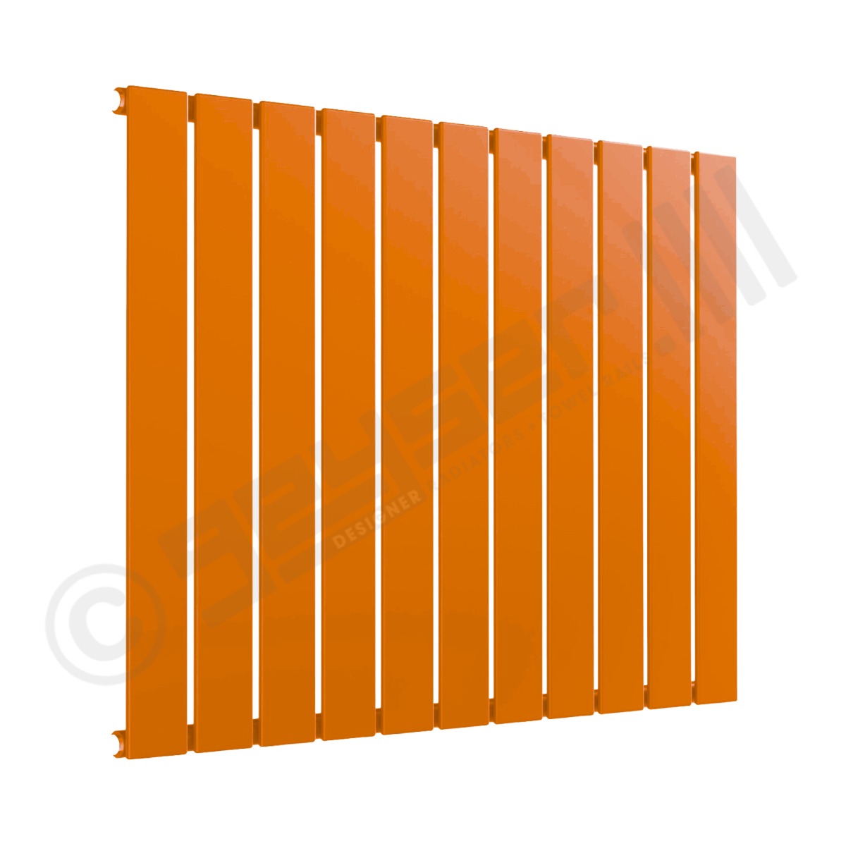Cardiff Special Flat Horizontal Single Panel Designer Radiator 600mm x 810mm in Pastel Orange RAL 2003