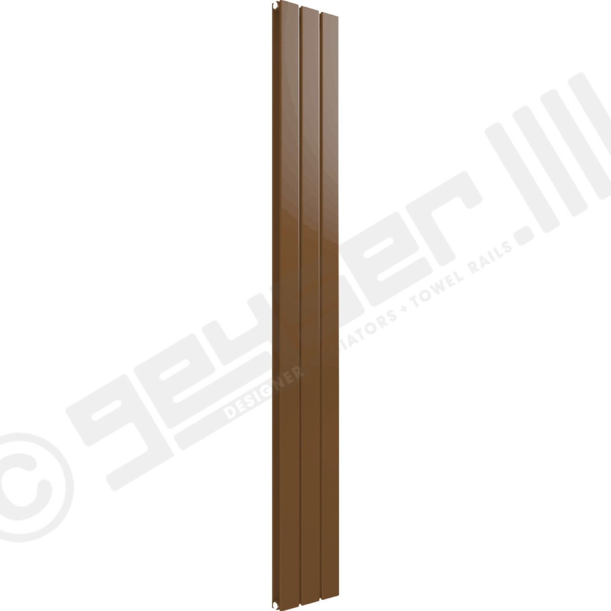 Cardiff Special Flat Vertical Double Panel Designer Radiator 1800mm x 218mm in Pearl Gold RAL 1036