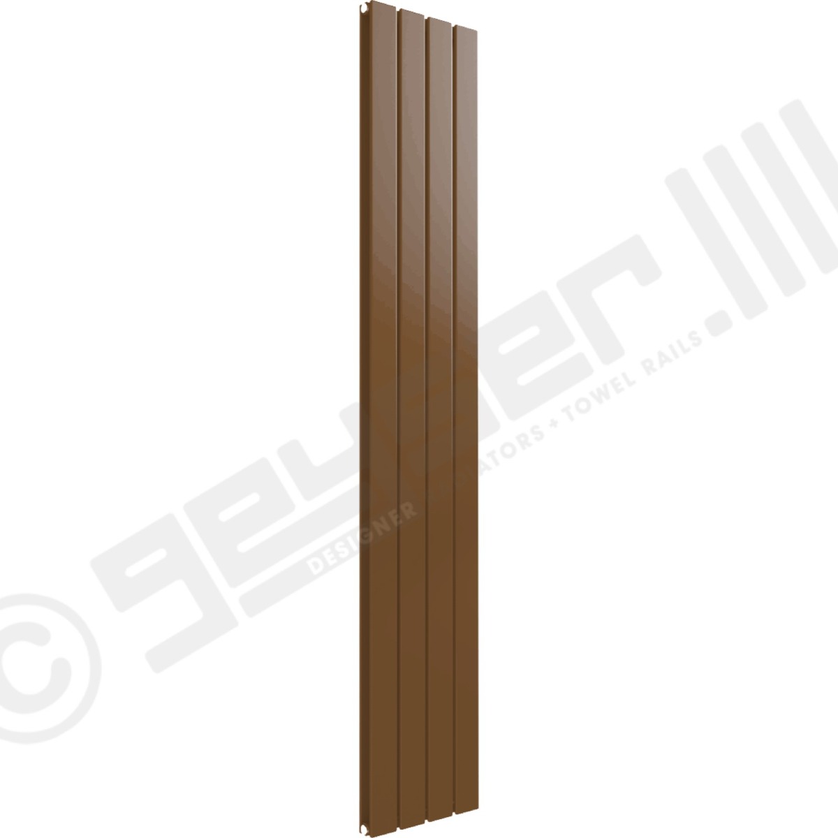 Cardiff Special Flat Vertical Double Panel Designer Radiator 1600mm x 292mm in Pearl Gold RAL 1036