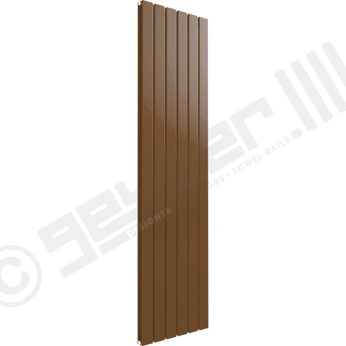 Cardiff Special Flat Vertical Double Panel Designer Radiator 1600mm x 440mm in Pearl Gold RAL 1036