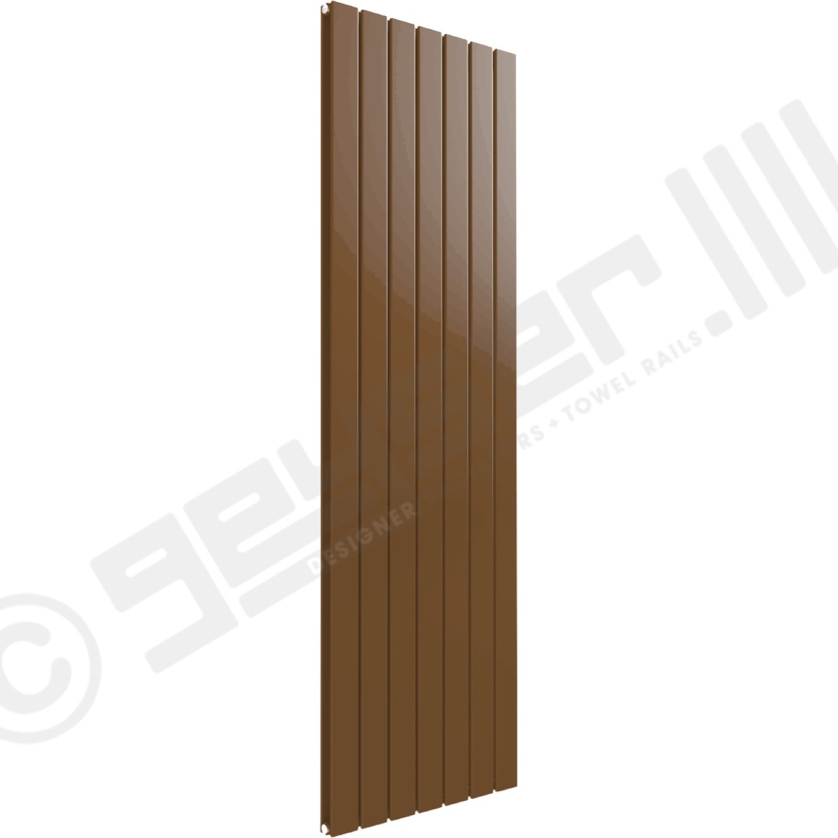 Cardiff Special Flat Vertical Double Panel Designer Radiator 1800mm x 514mm in Pearl Gold RAL 1036