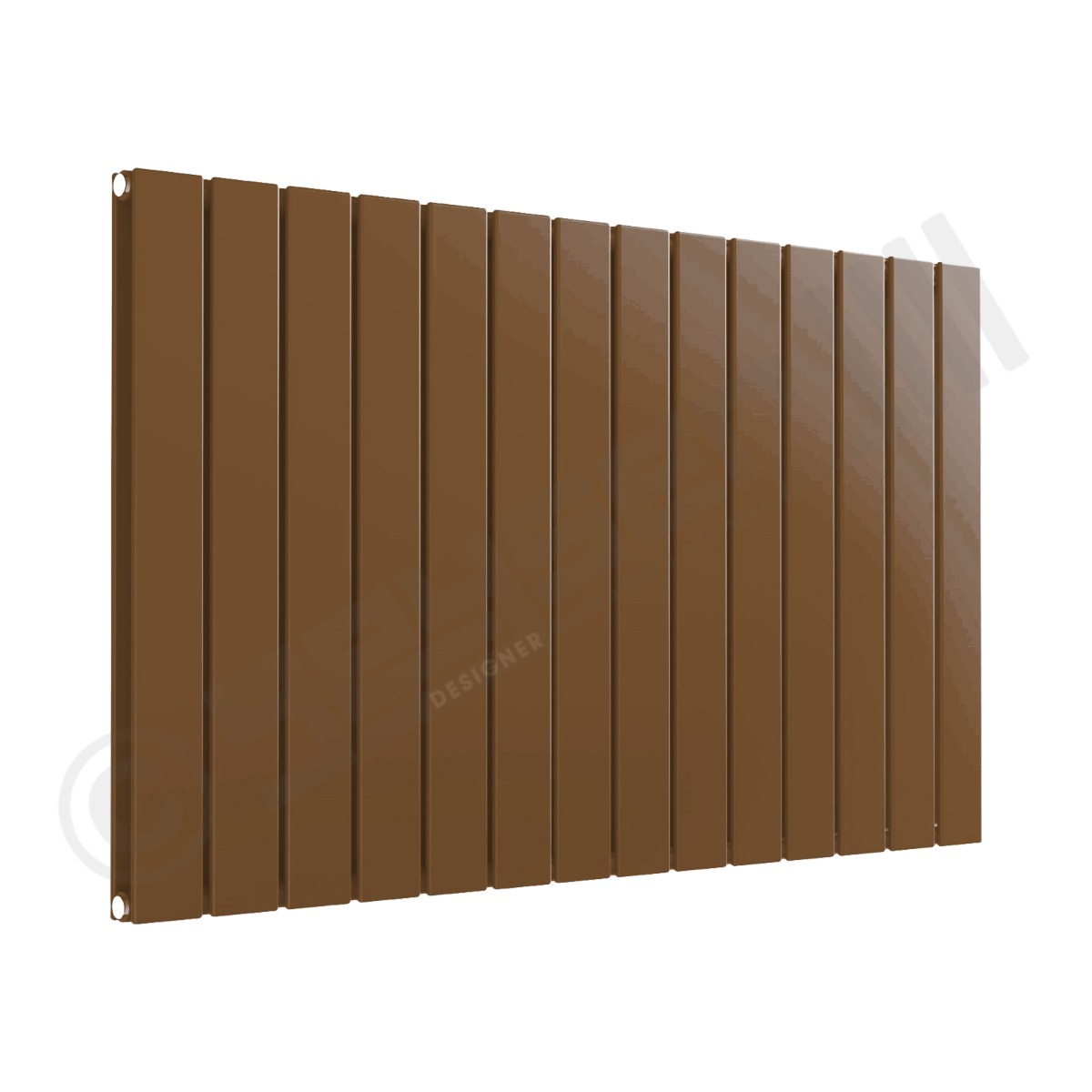 Cardiff Special Flat Horizontal Double Panel Designer Radiator 600mm x 1032mm in Pearl Gold RAL 1036