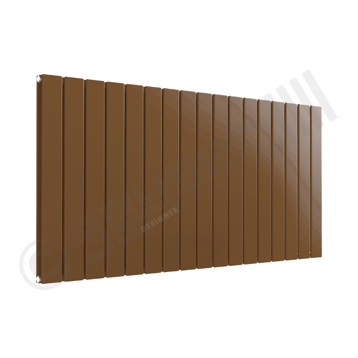 Cardiff Special Flat Horizontal Double Panel Designer Radiator 600mm x 1254mm in Pearl Gold RAL 1036