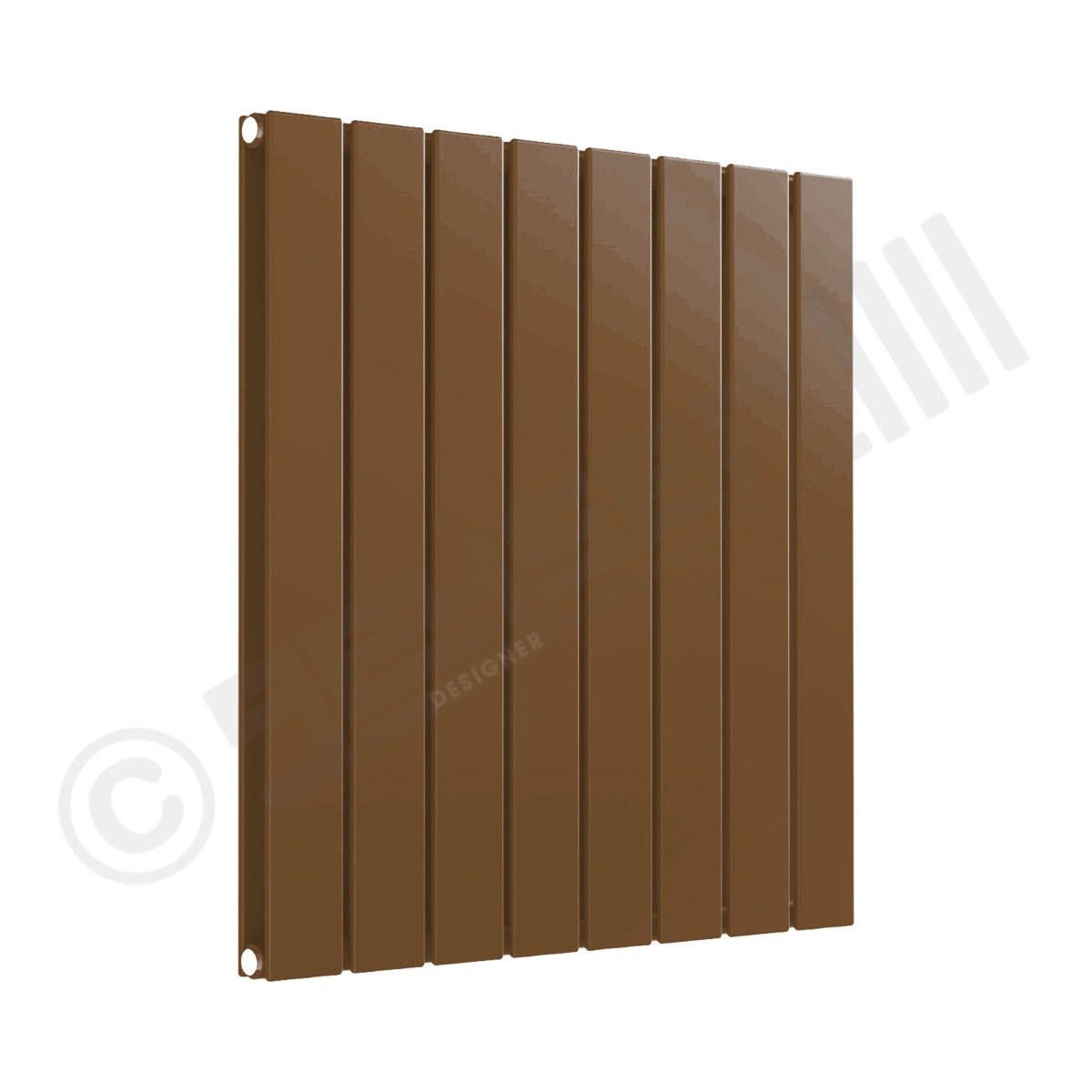 Cardiff Special Flat Horizontal Double Panel Designer Radiator 600mm x 588mm in Pearl Gold RAL 1036