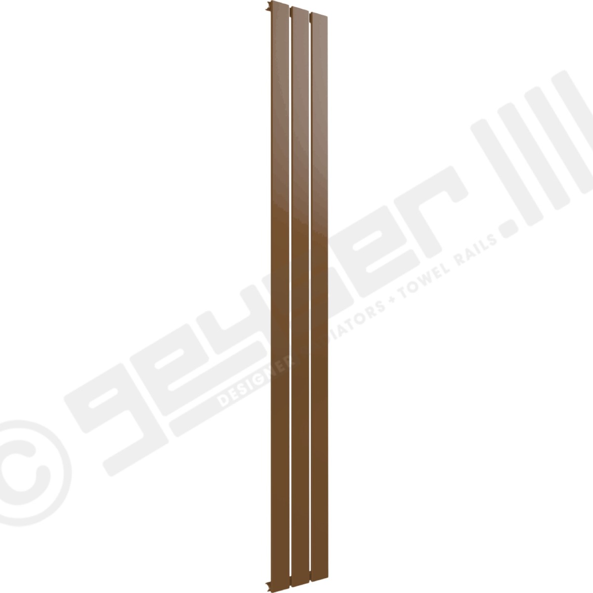 Cardiff Special Flat Vertical Single Panel Designer Radiator 1800mm x 218mm in Pearl Gold RAL 1036