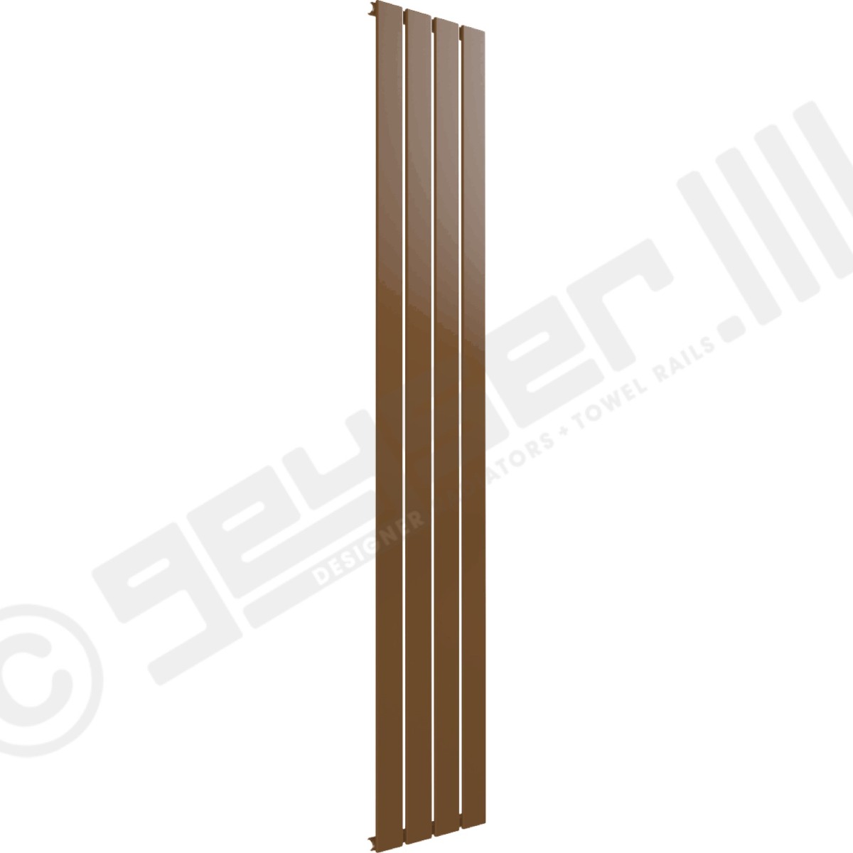 Cardiff Special Flat Vertical Single Panel Designer Radiator 1600mm x 292mm in Pearl Gold RAL 1036