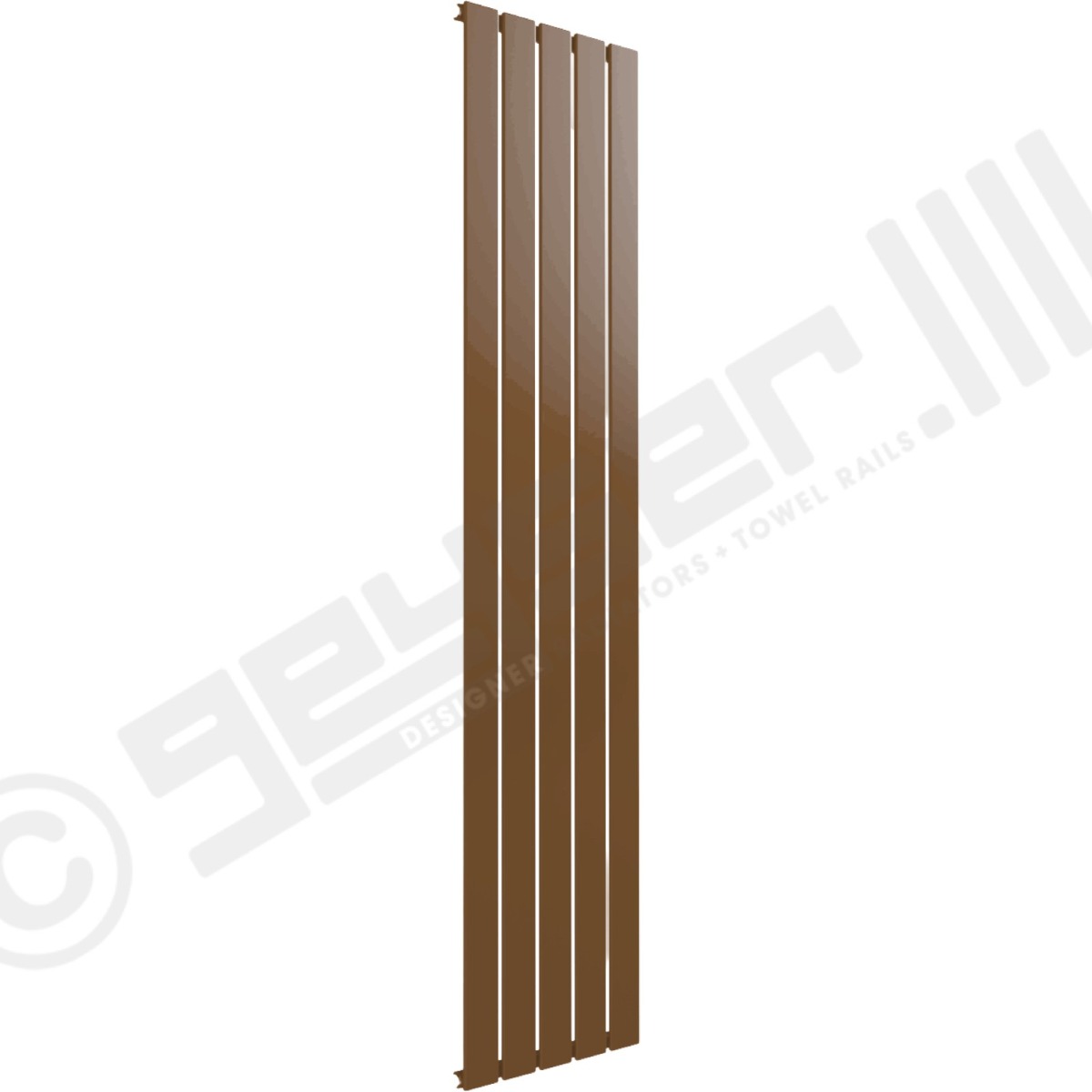 Cardiff Special Flat Vertical Single Panel Designer Radiator 1800mm x 366mm in Pearl Gold RAL 1036