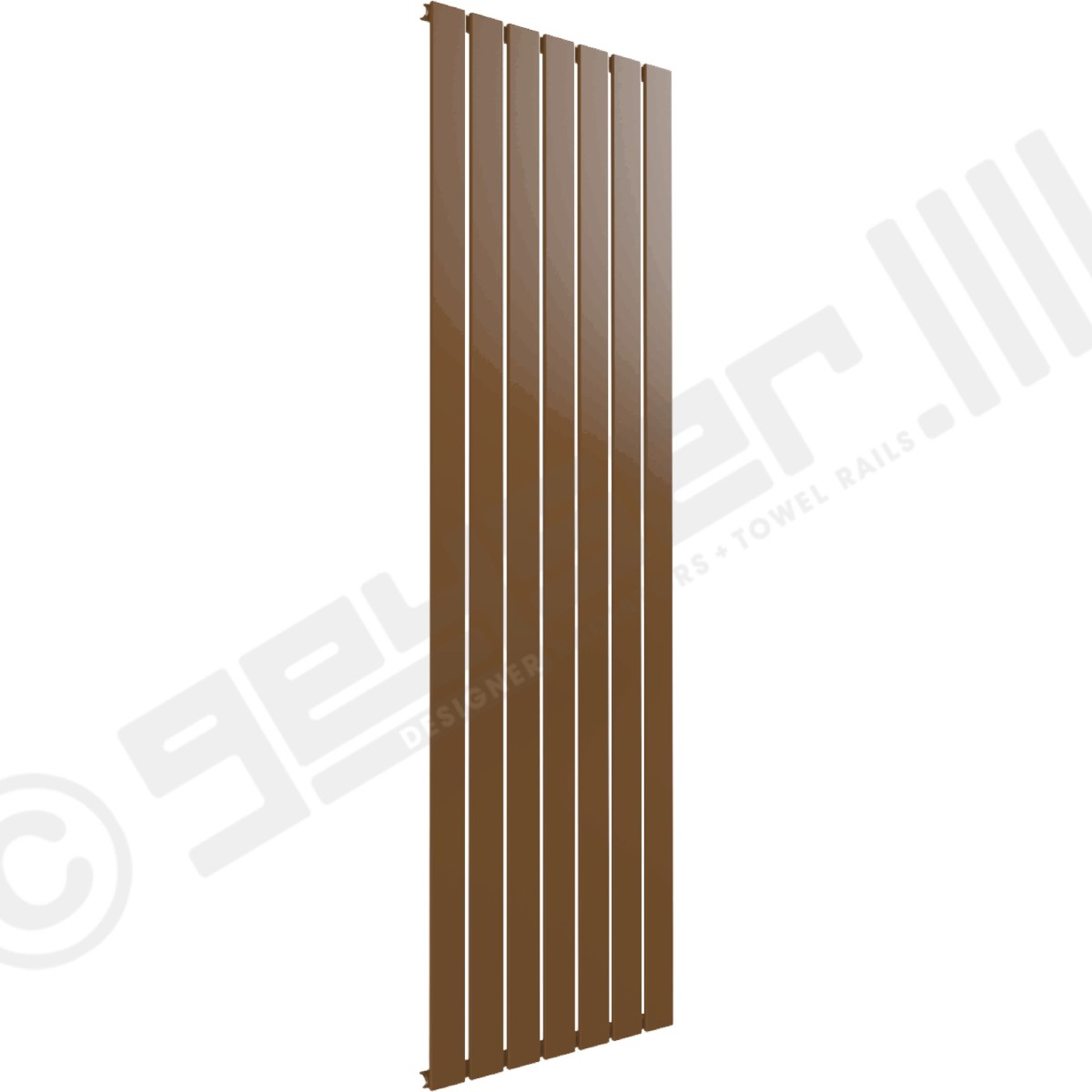 Cardiff Special Flat Vertical Single Panel Designer Radiator 1800mm x 514mm in Pearl Gold RAL 1036