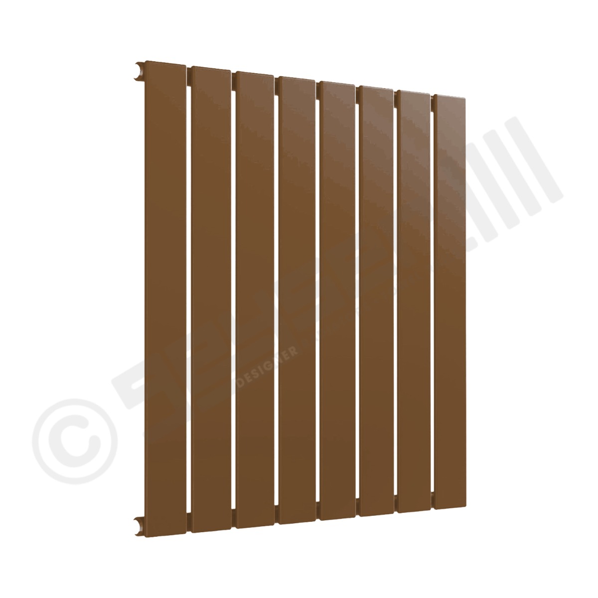 Cardiff Special Flat Horizontal Single Panel Designer Radiator 600mm x 588mm in Pearl Gold RAL 1036