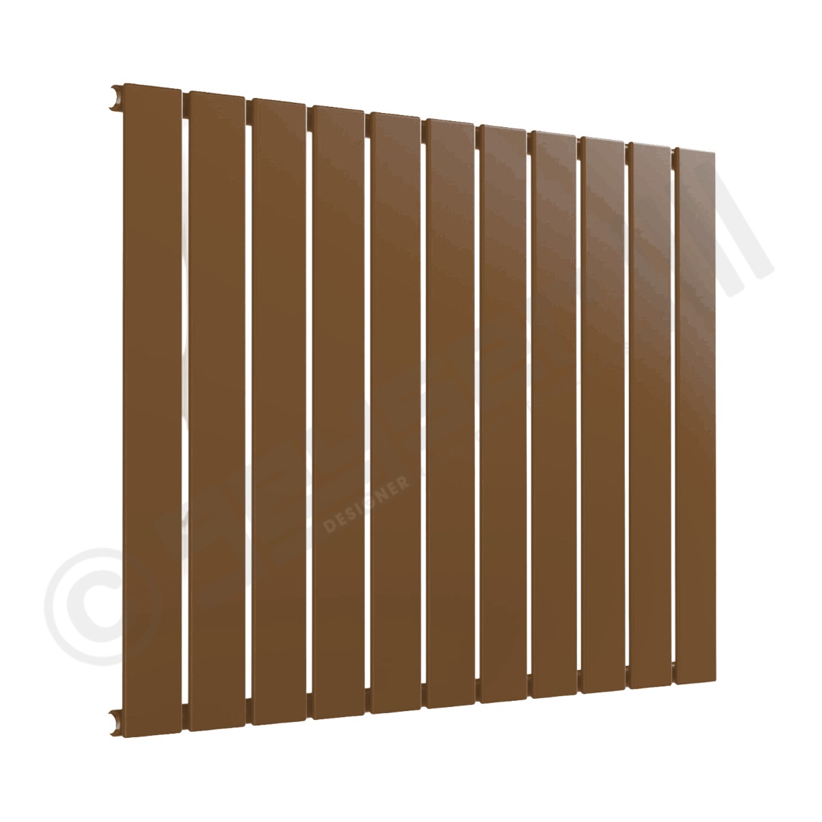 Cardiff Special Flat Horizontal Single Panel Designer Radiator 600mm x 810mm in Pearl Gold RAL 1036