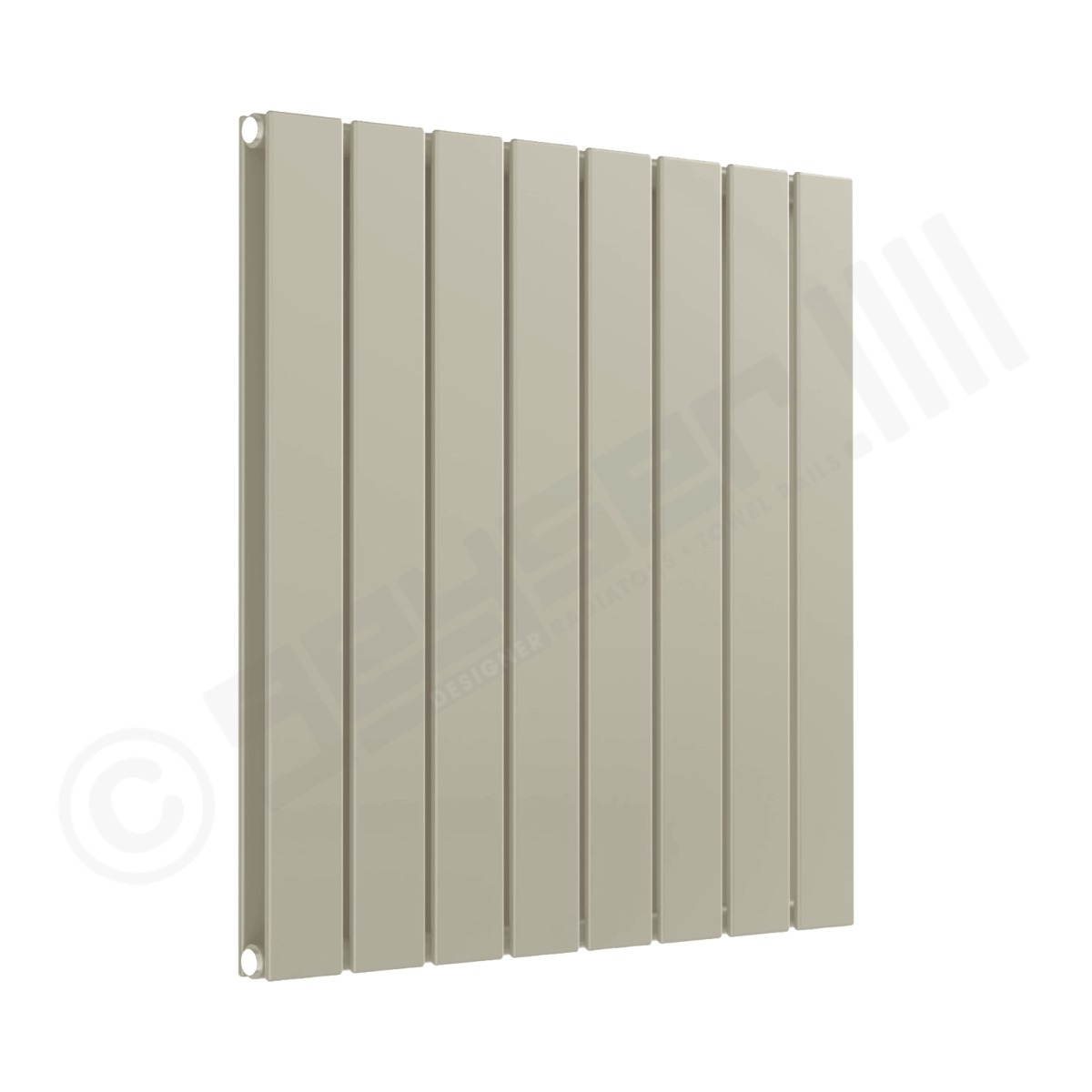 Cardiff Special Flat Horizontal Double Panel Designer Radiator 600mm x 588mm in Pebble Grey RAL 7032