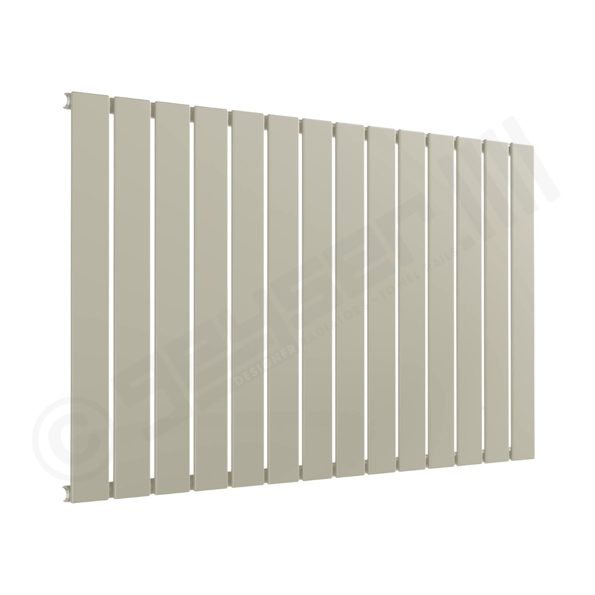 Cardiff Special Flat Horizontal Single Panel Designer Radiator 600mm x 1032mm in Pebble Grey RAL 7032