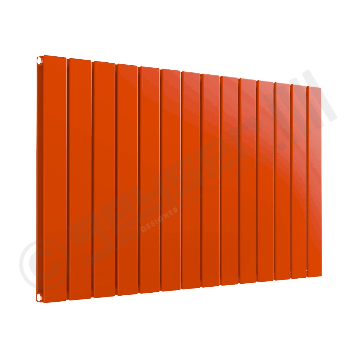 Cardiff Special Flat Horizontal Double Panel Designer Radiator 600mm x 1032mm in Pure Orange RAL 2004