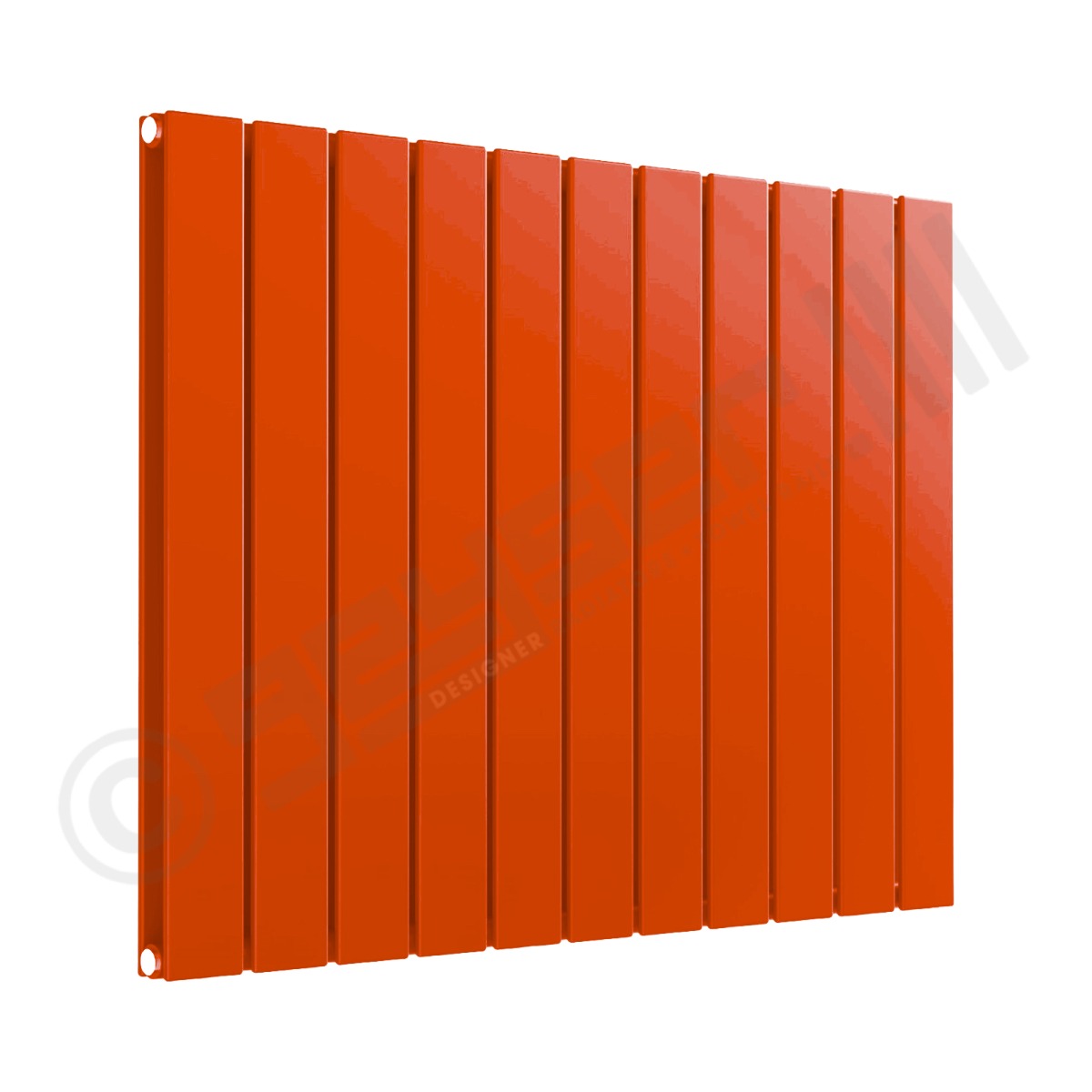 Cardiff Special Flat Horizontal Double Panel Designer Radiator 600mm x 810mm in Pure Orange RAL 2004