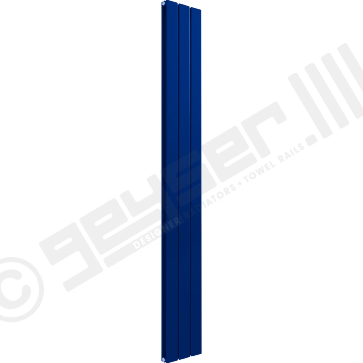 Cardiff Special Vertical Double Panel Radiator 1800mm x 218mm in Signal Blue RAL 5005