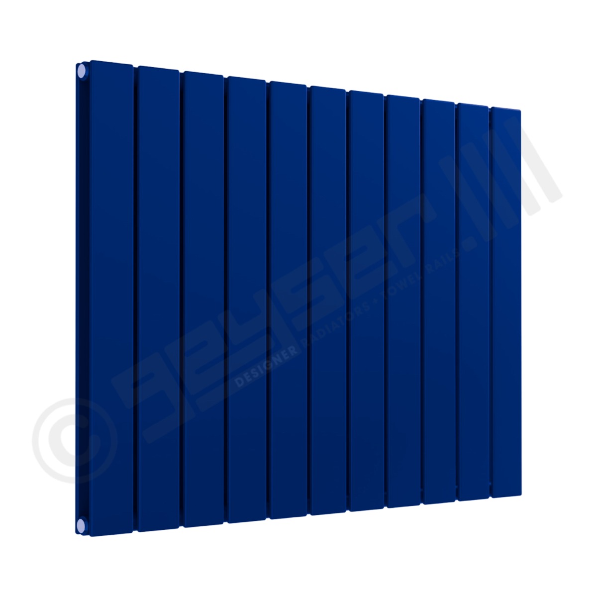Cardiff Special Flat Horizontal Double Panel Designer Radiator 600mm x 810mm in Signal Blue RAL 5005