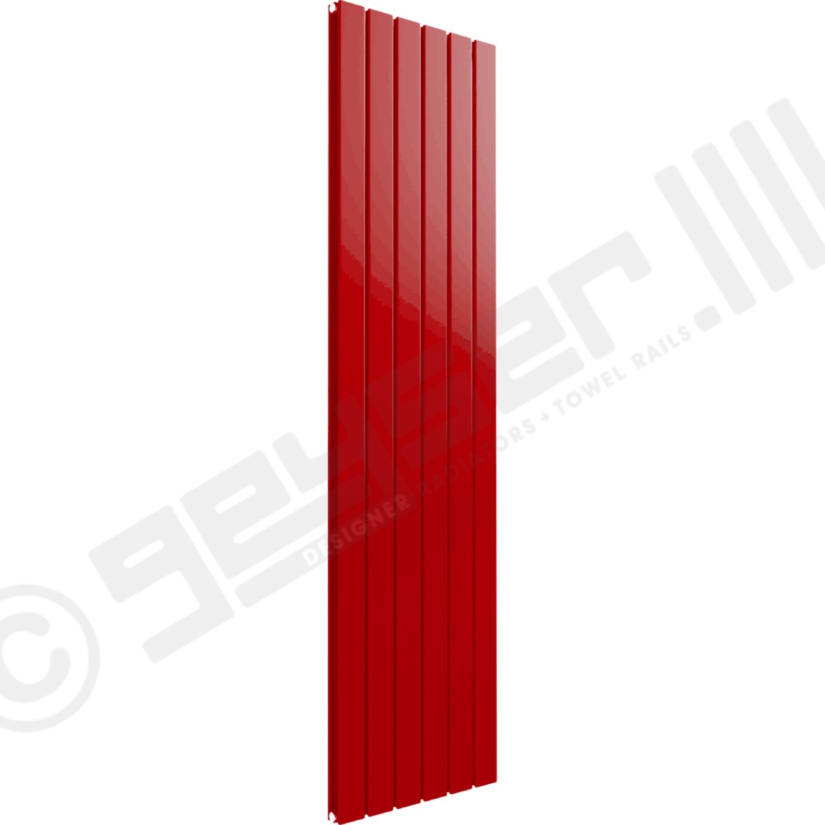 Cardiff Special Vertical Double Panel Radiator 1800mm x 440mm in Signal Red RAL 3001
