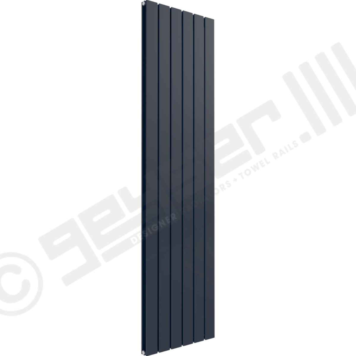 Cardiff Special Vertical Double Panel Radiator 1600mm x 440mm in Slate Grey RAL 7015