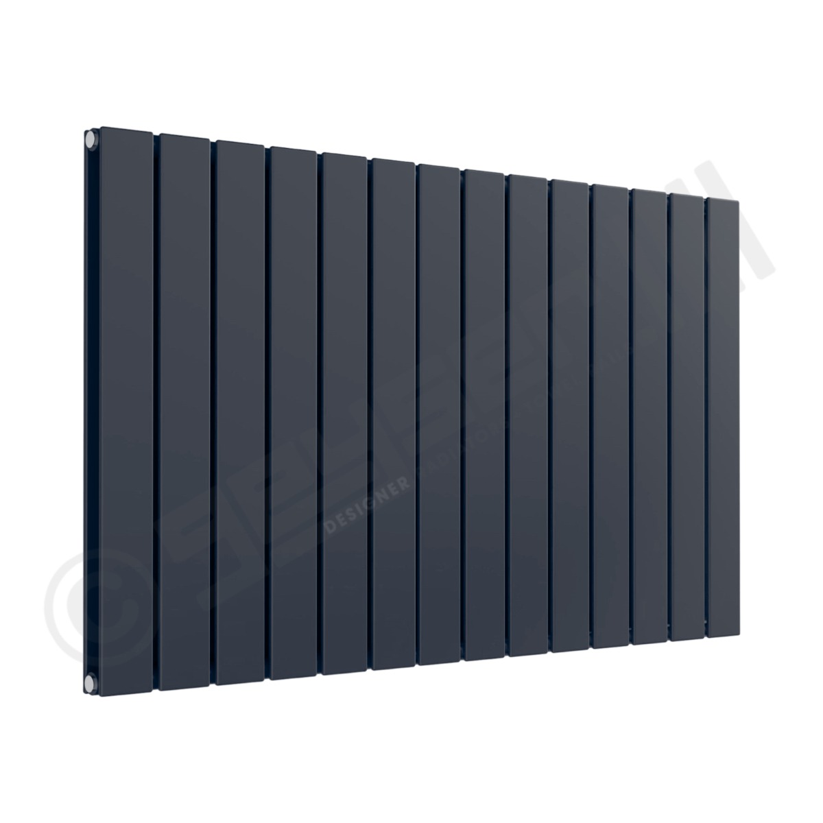 Cardiff Special Flat Horizontal Double Panel Designer Radiator 600mm x 1032mm in Slate Grey RAL 7015